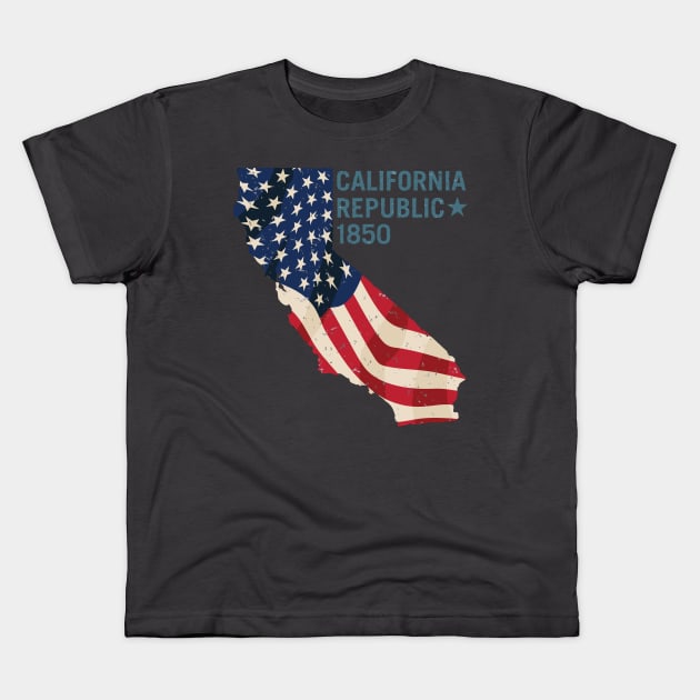 California Pride Kids T-Shirt by hobrath